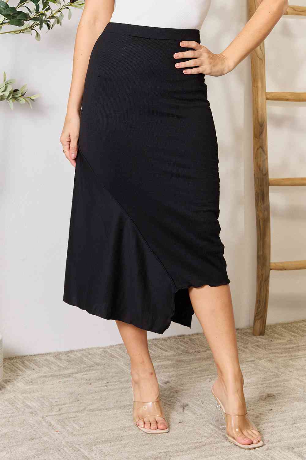 Culture Code Full Size High Waist Midi Skirt - AllIn Computer