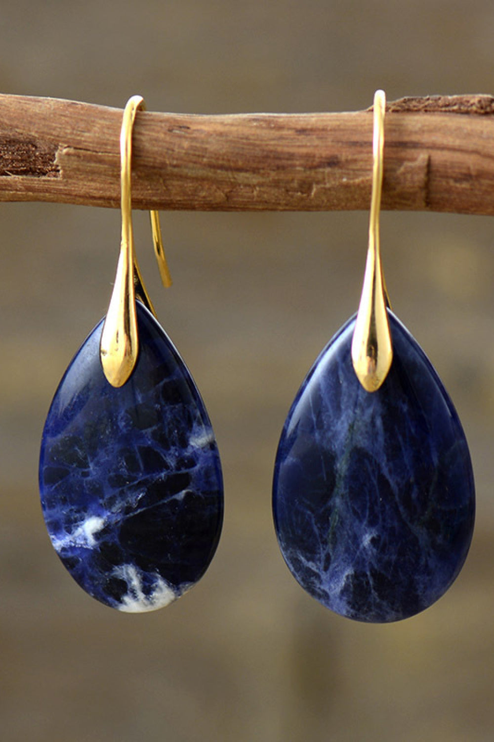 Natural Stone Teardrop Earrings - AllIn Computer