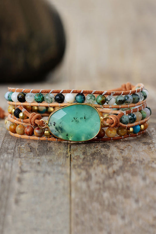 Natural Stone & Agate Layered Bracelet - AllIn Computer
