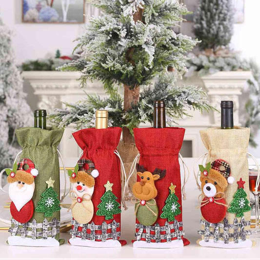 Assorted 2-Piece Christmas Doll Wine Bottle Covers - AllIn Computer