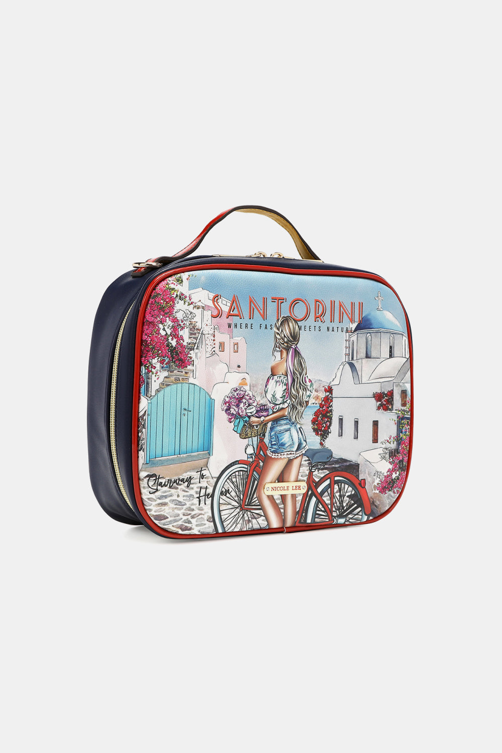 Nicole Lee USA Printed Handbag with Three Pouches - AllIn Computer