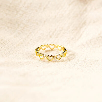 Heart Shape 18K Gold-Plated Ring - AllIn Computer