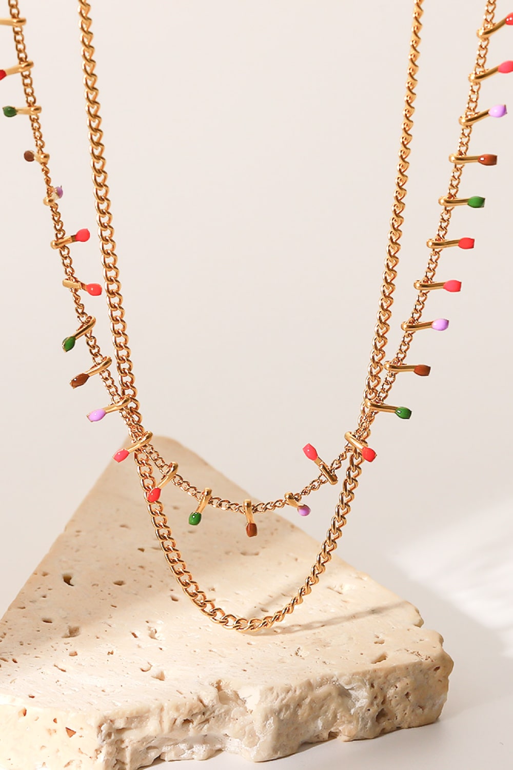 18K Gold-Plated Double-Layered Stainless Steel Necklace - AllIn Computer