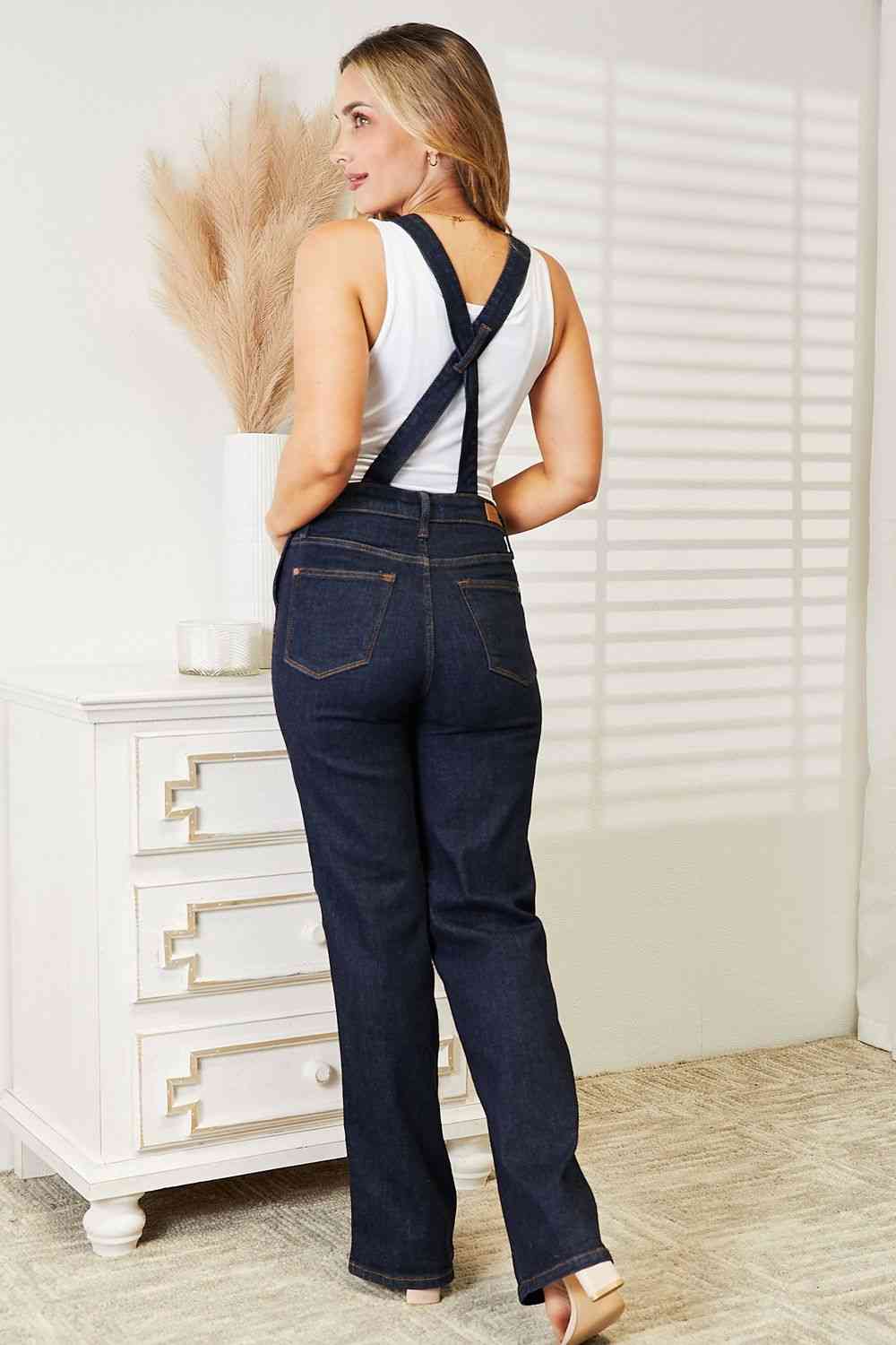 Judy Blue Full Size High Waist Classic Denim Overalls - AllIn Computer