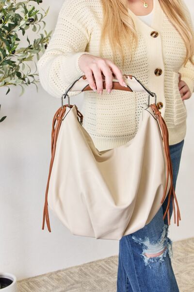 SHOMICO Fringe Detail Contrast Handbag - AllIn Computer