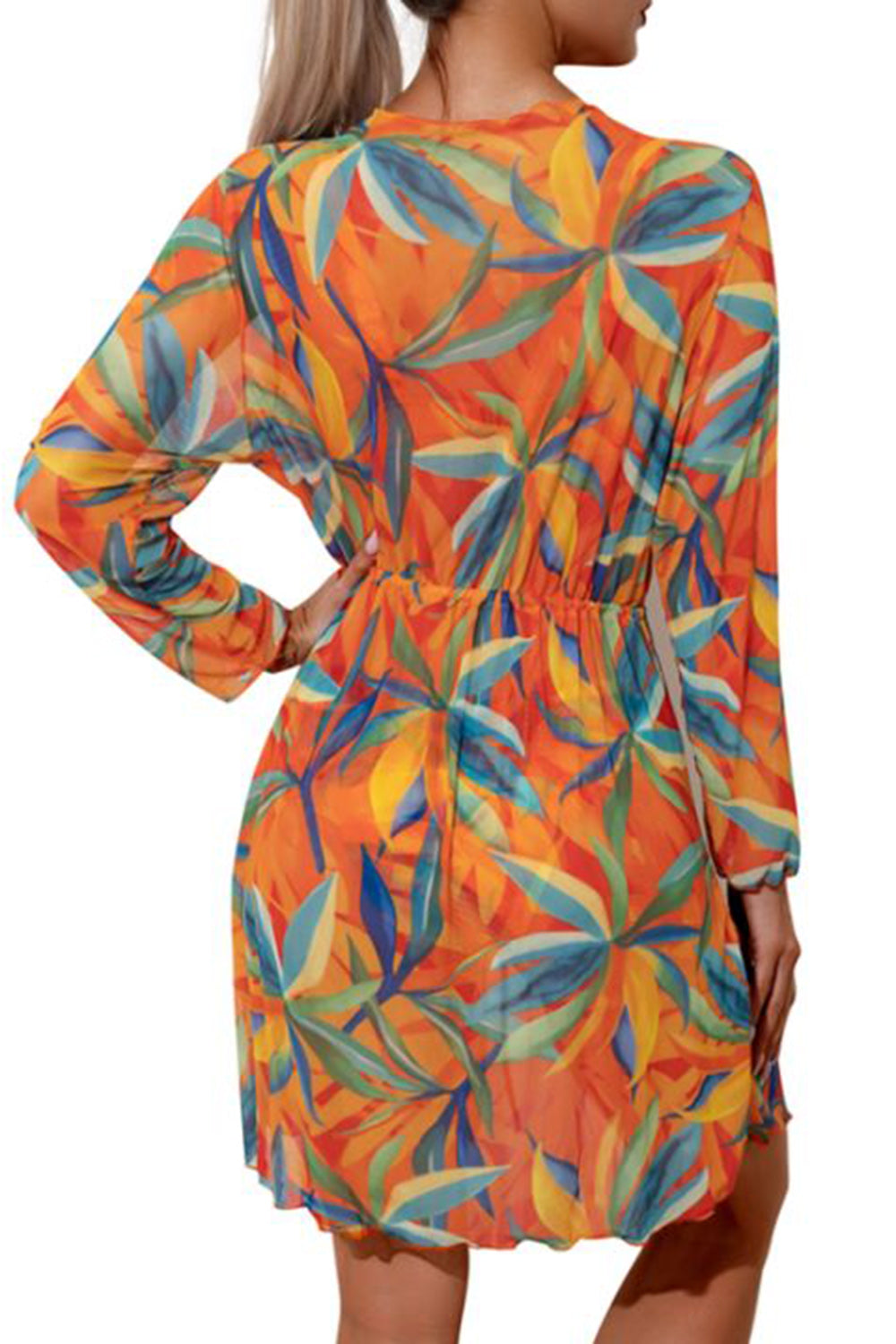 Ruched Top, Brief and Tied Cover Up Swim Set - AllIn Computer
