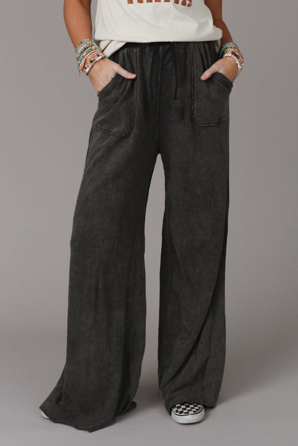 Wide Leg Pocketed Pants - AllIn Computer