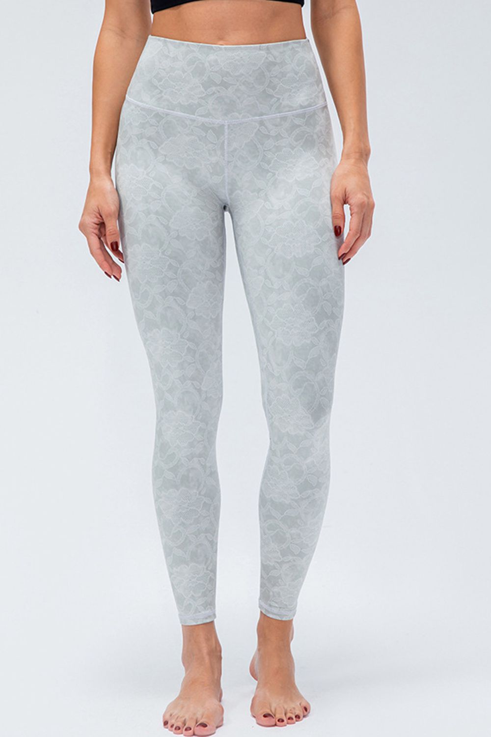 Wide Waistband Slim Fit Active Leggings - AllIn Computer