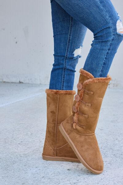 Forever Link Warm Fur Lined Flat Boots - AllIn Computer