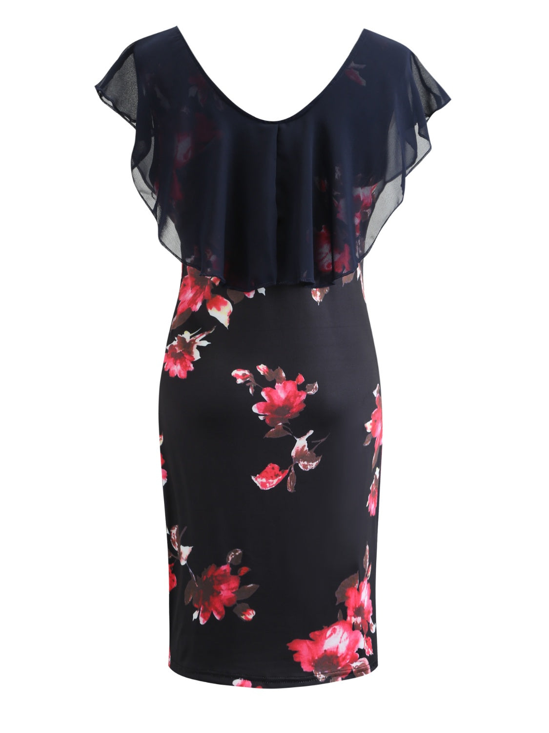 Printed Ruffled Cap Sleeve Mini Dress - AllIn Computer