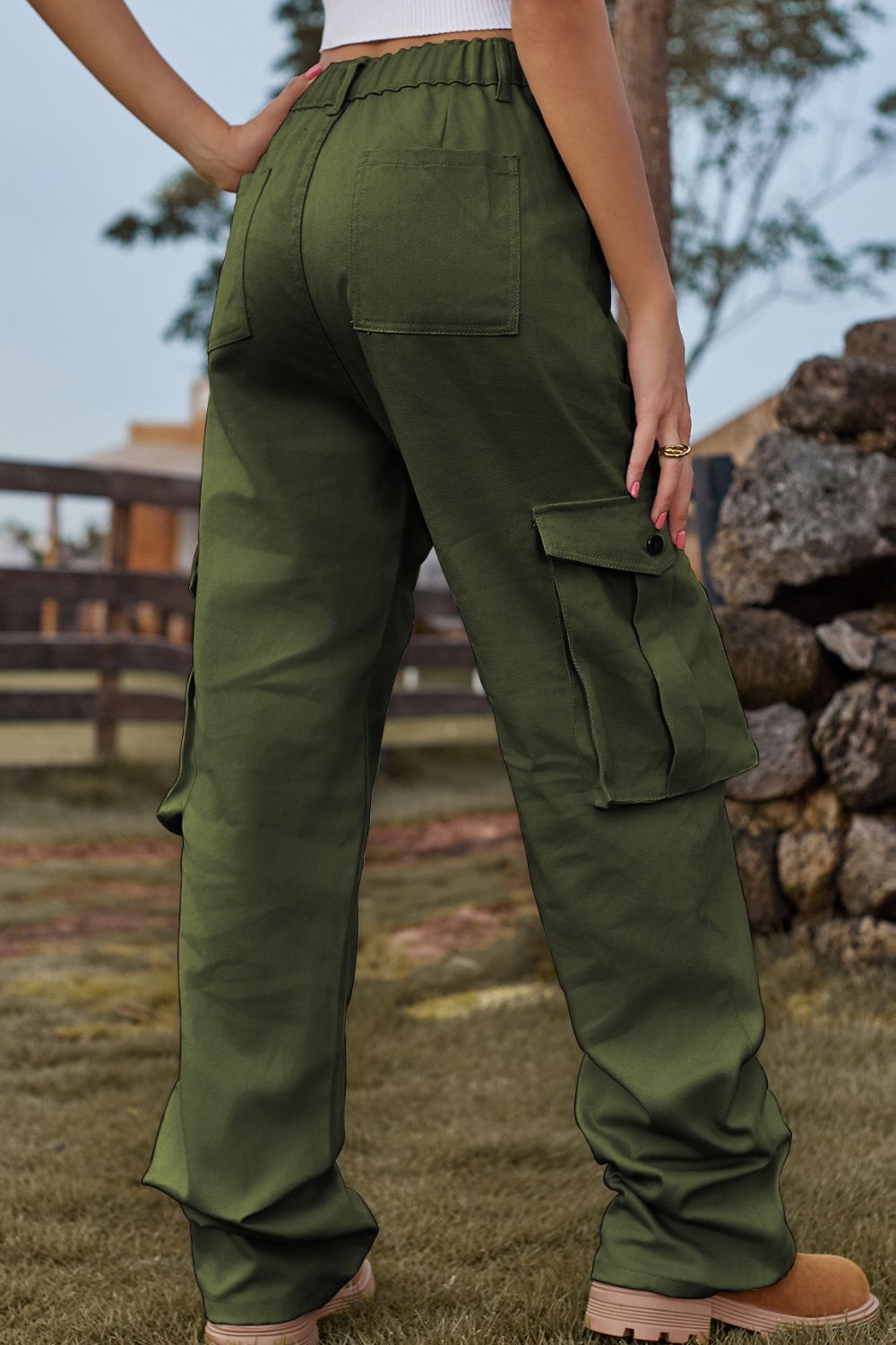 Loose Fit Long Jeans with Pockets - AllIn Computer