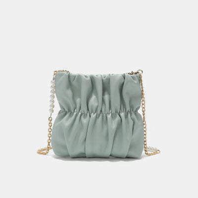 Nicole Lee USA Pearl Bow Chain Strap Purse - AllIn Computer