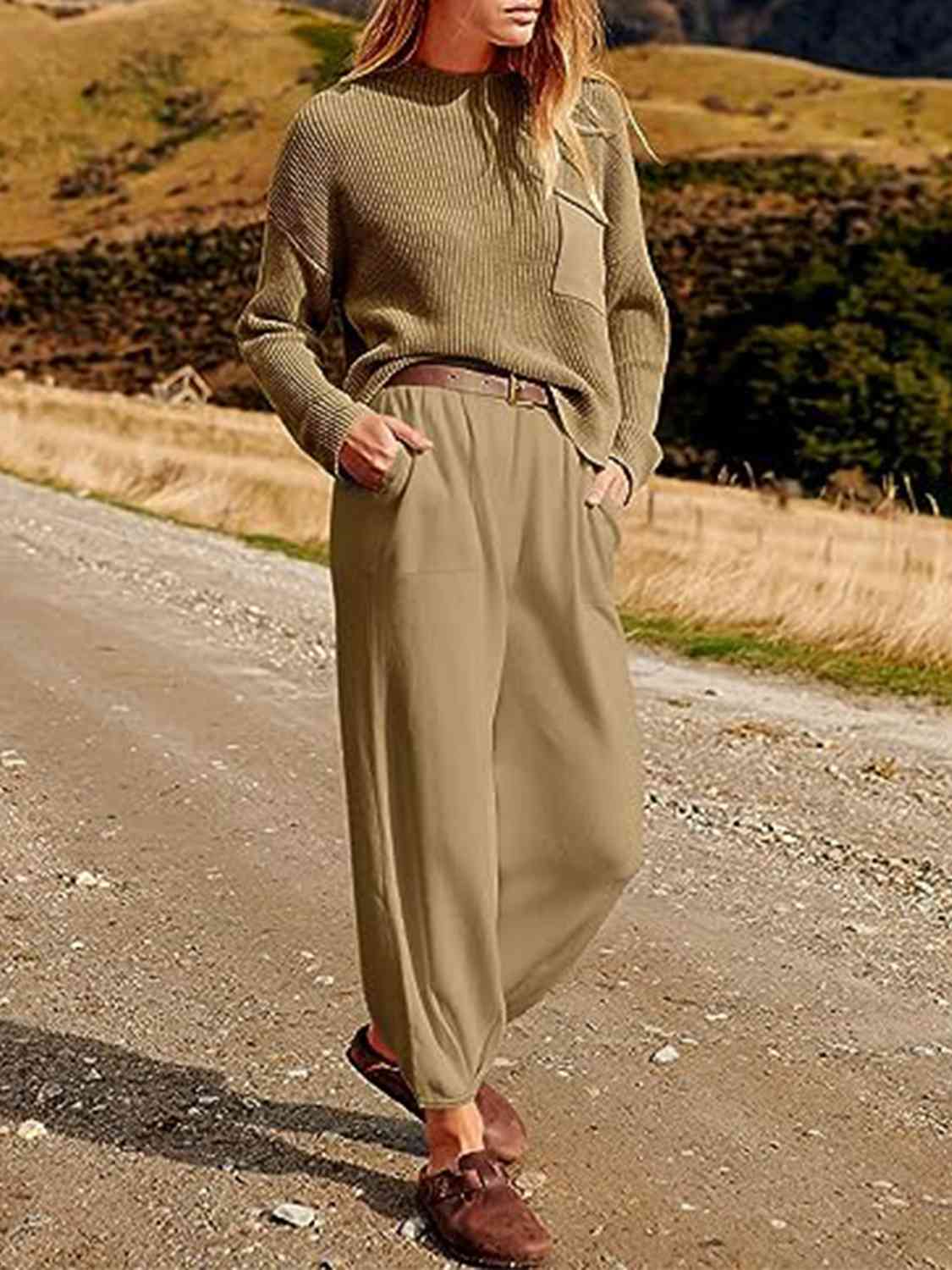 Knit Top and Joggers Set - AllIn Computer