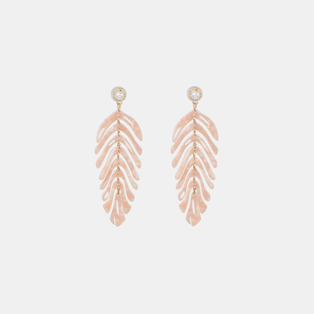 Leaf Shape Dangle Earrings - AllIn Computer