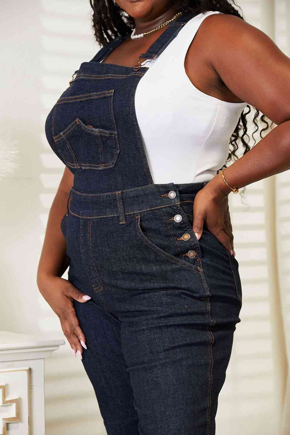 Judy Blue Full Size High Waist Classic Denim Overalls - AllIn Computer