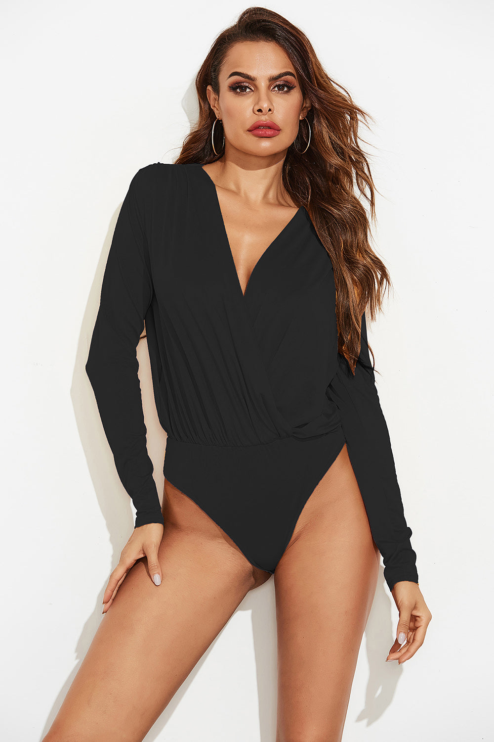 Surplice Long Sleeve Bodysuit - AllIn Computer
