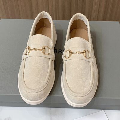 Metal Buckle Flat Sneakers - AllIn Computer