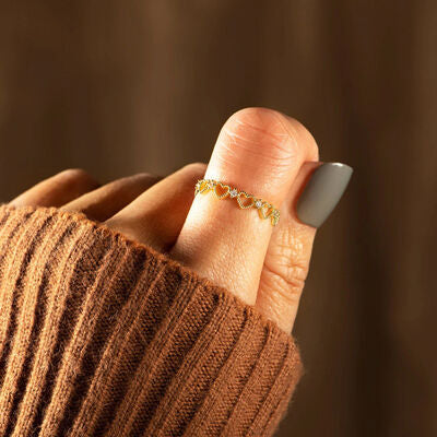 Heart Shape 18K Gold-Plated Ring - AllIn Computer