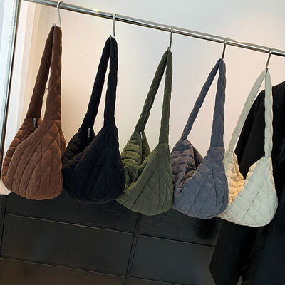 Corduroy Medium Shoulder Bag - AllIn Computer