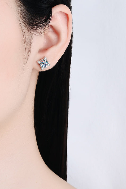 Four Leaf Clover 2 Carat Moissanite Stud Earrings - AllIn Computer