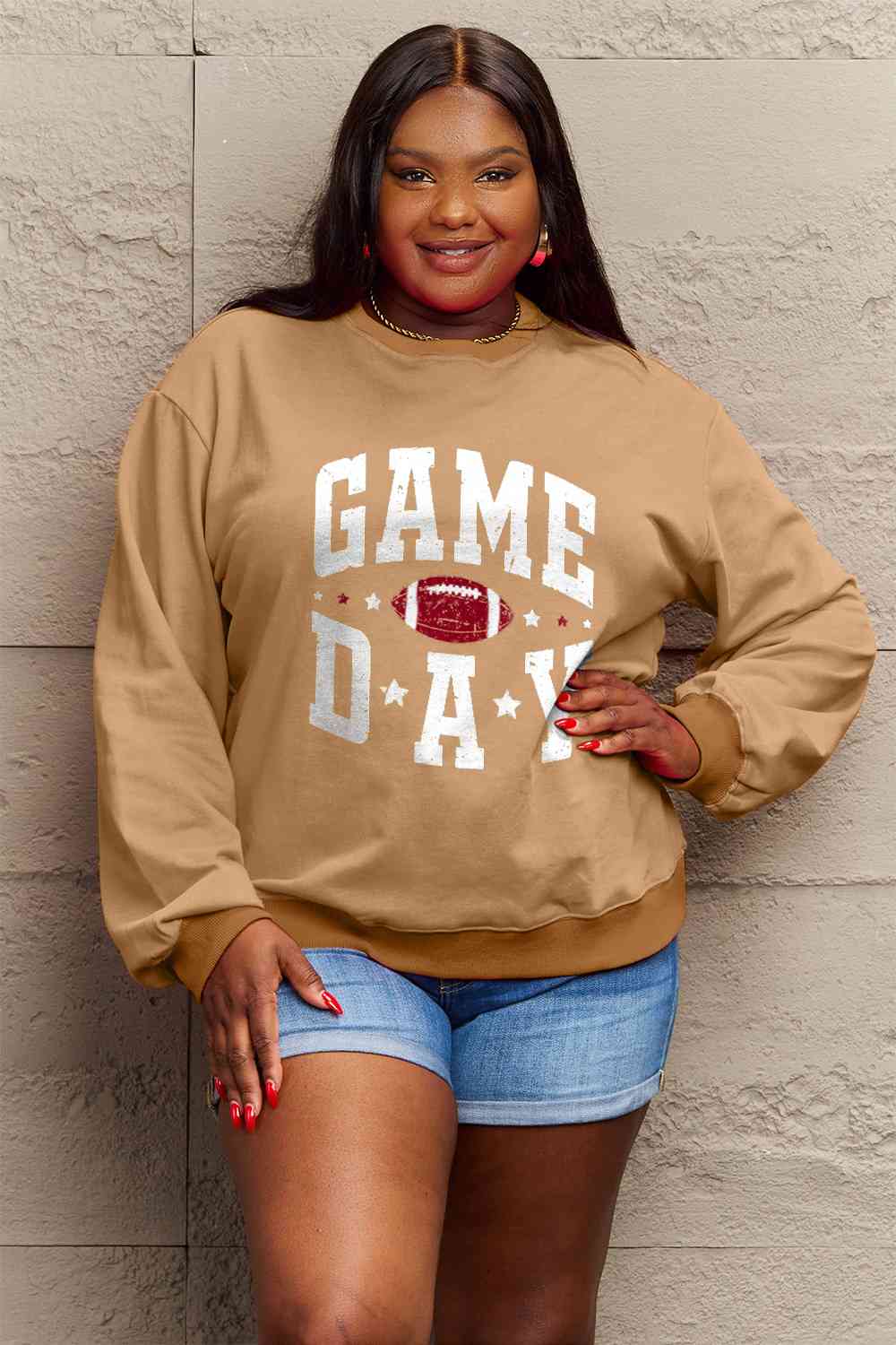 Simply Love Full Size GAME DAY Graphic Sweatshirt - AllIn Computer