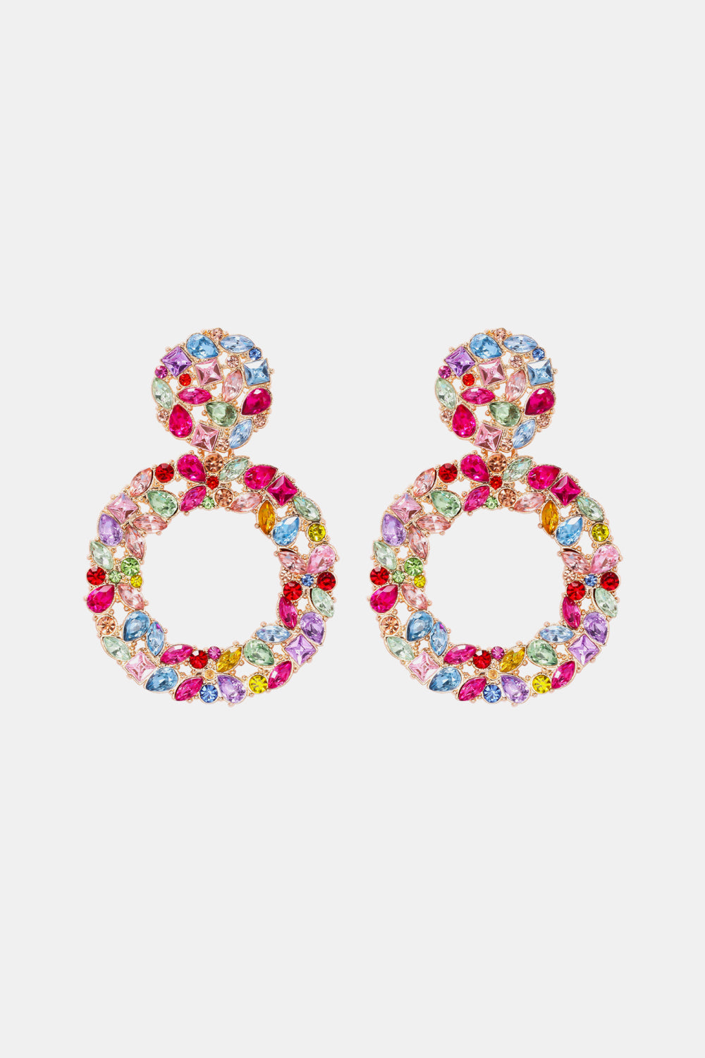 Round Shape Acrylic Dangle Earrings - AllIn Computer