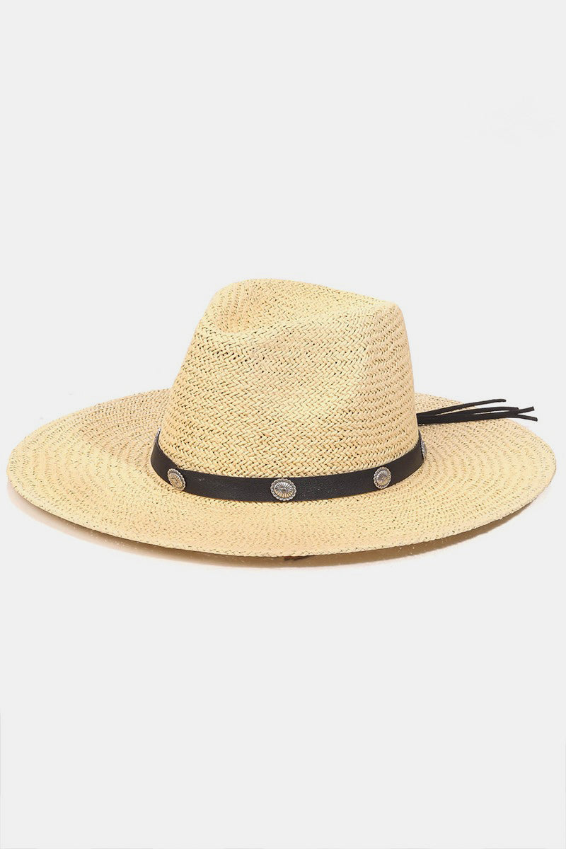 Fame Belt Strap Straw Hat - AllIn Computer