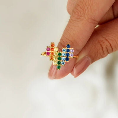 Heart Shape Zircon 925 Sterling Silver Ring - AllIn Computer