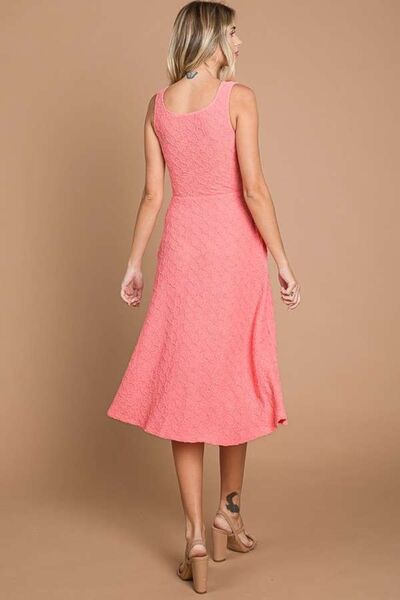 Culture Code Texture Square Neck Tank Dress with Pockets - AllIn Computer