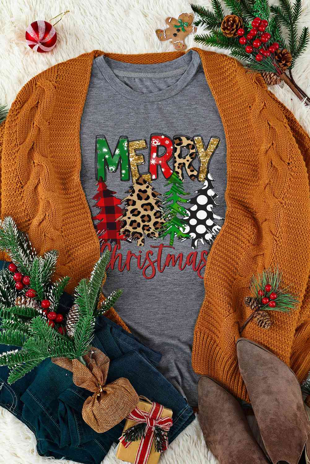 MERRY CHRISTMAS Graphic T-Shirt - AllIn Computer
