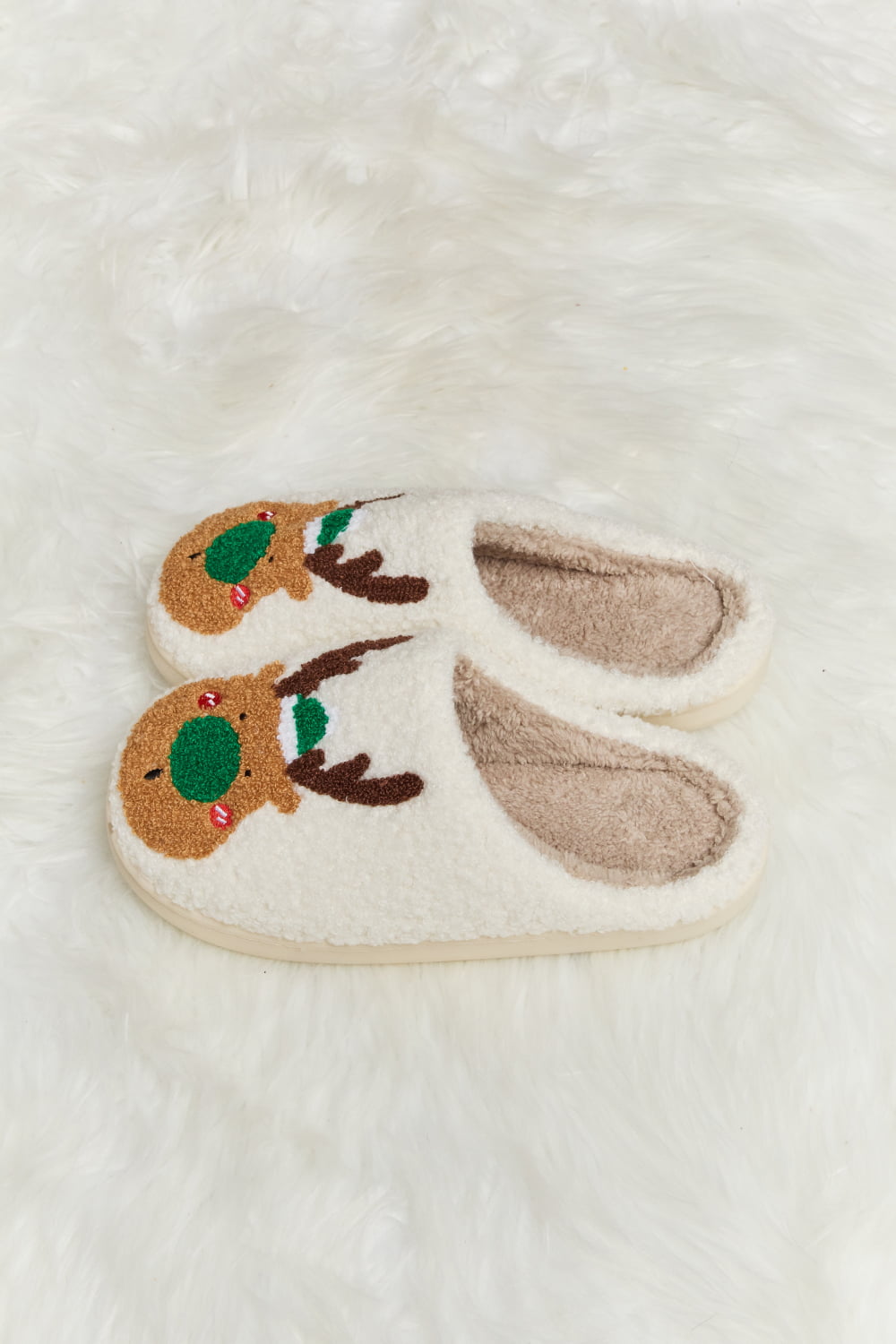 Melody Rudolph Print Plush Slide Slippers - AllIn Computer