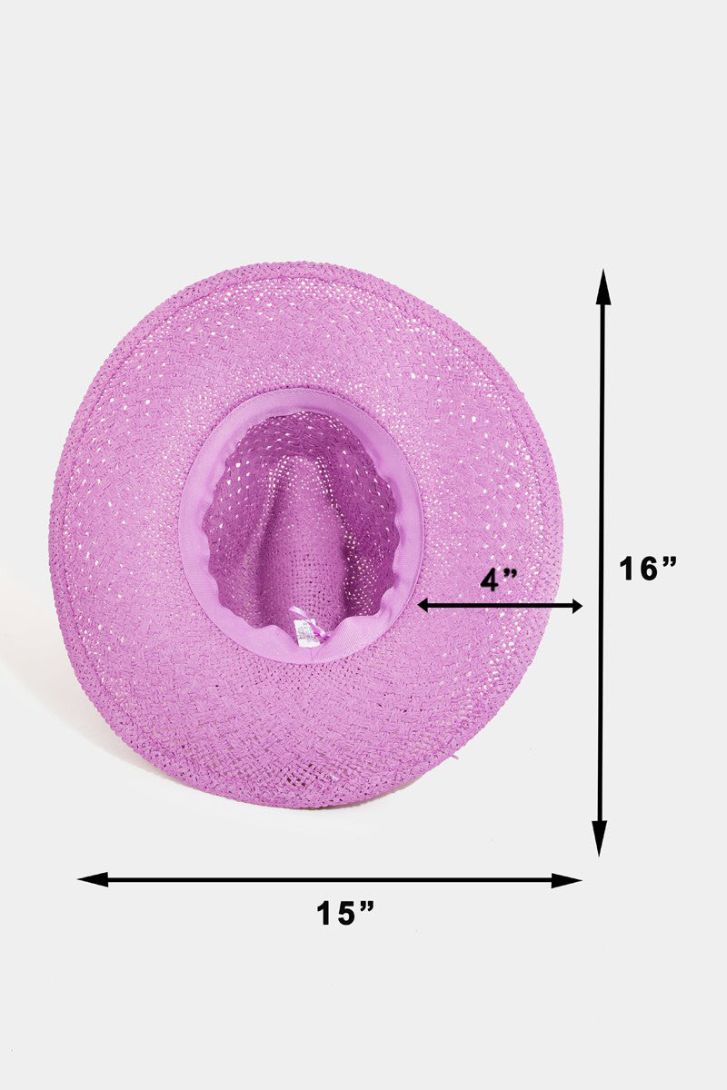 Fame Straw Braided Sun Hat - AllIn Computer