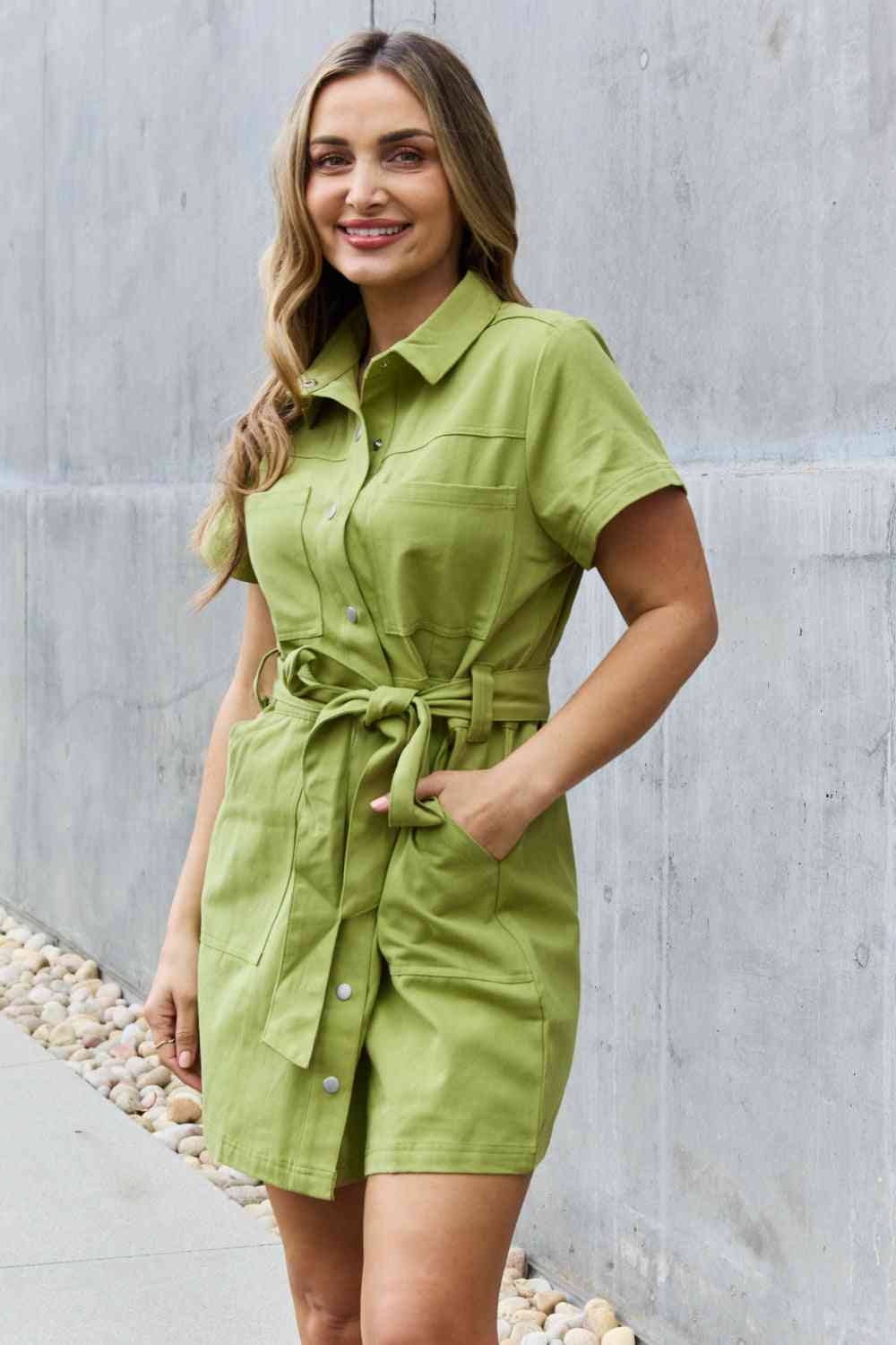 Jady By Jane Stick With Me Full Size Button Down Dress - AllIn Computer