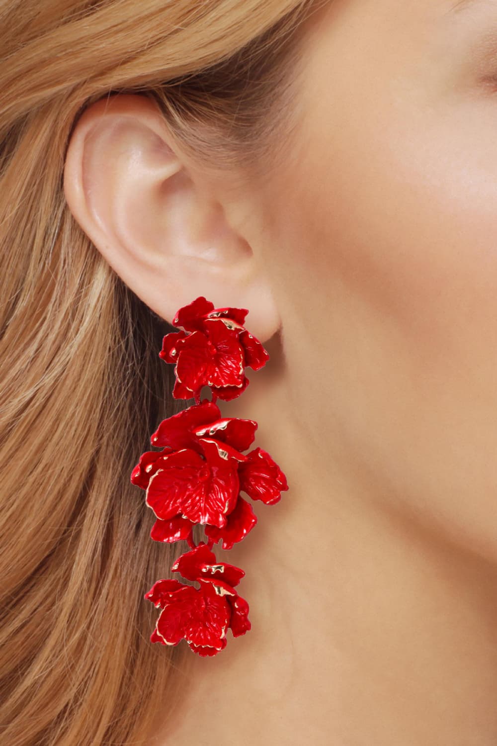 Flower Shape Zinc Alloy Dangle Earrings - AllIn Computer