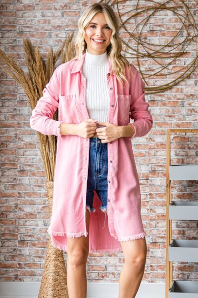 Veveret Button-Up Shirt Dress - AllIn Computer