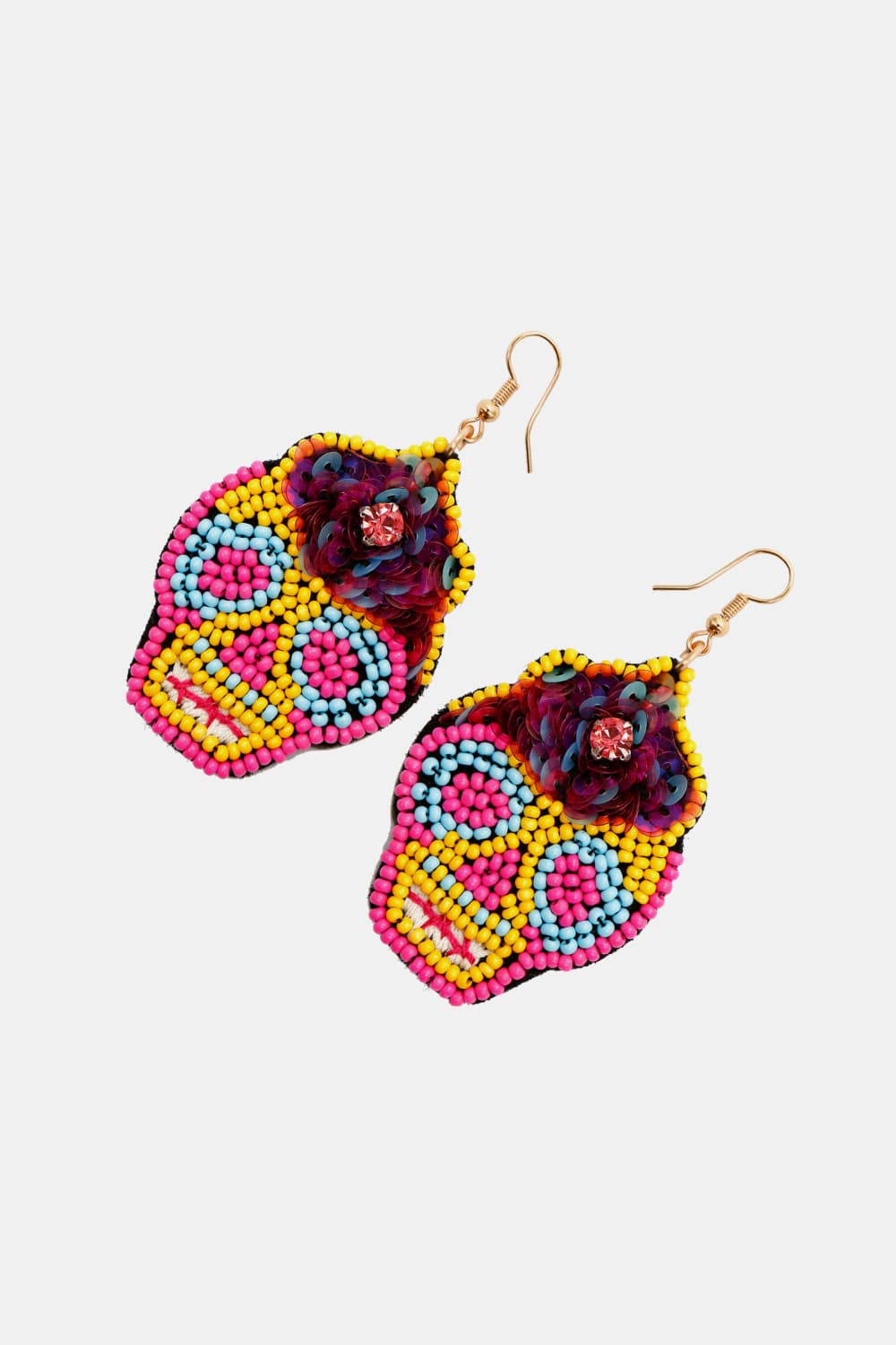Copper Beaded Detail Dangle Earrings - AllIn Computer
