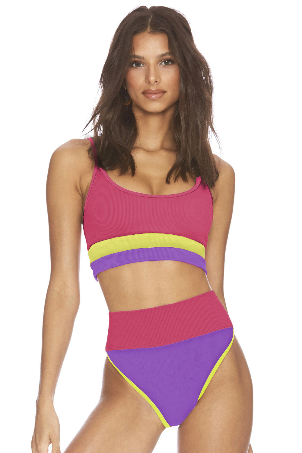 Color Block Spaghetti Strap Two-Piece Swim Set - AllIn Computer