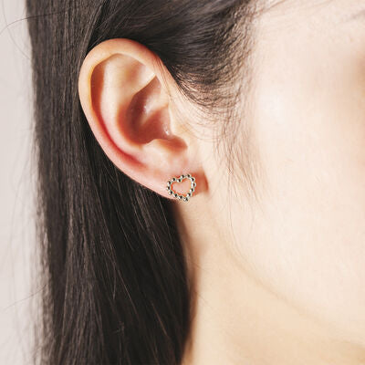 925 Sterling Silver Heart Earrings - AllIn Computer