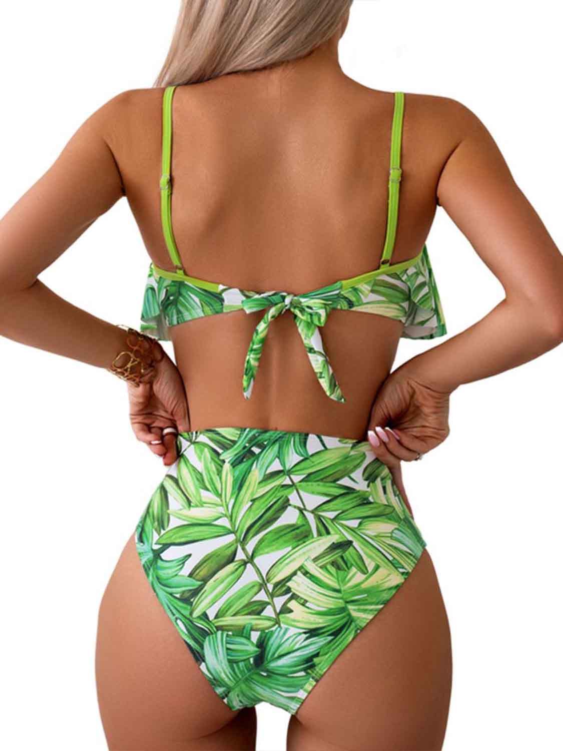 Spaghetti Strap Notched Bikini Set - AllIn Computer