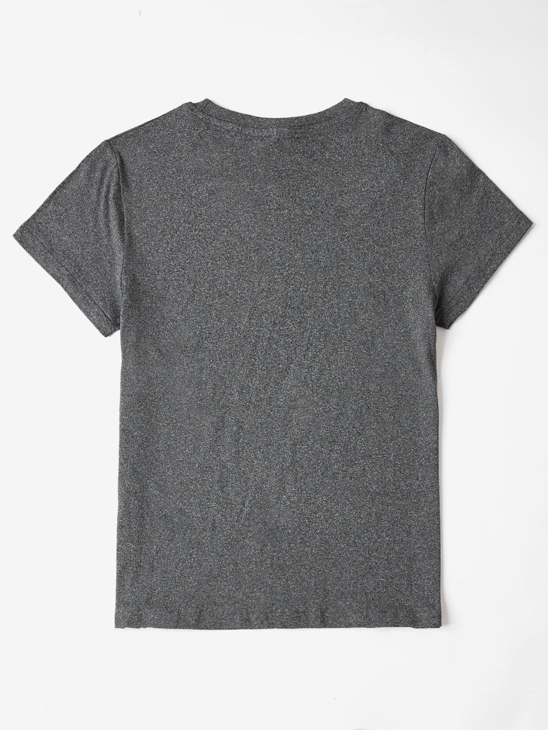 Sequin Heart Round Neck Short Sleeve T-Shirt - AllIn Computer