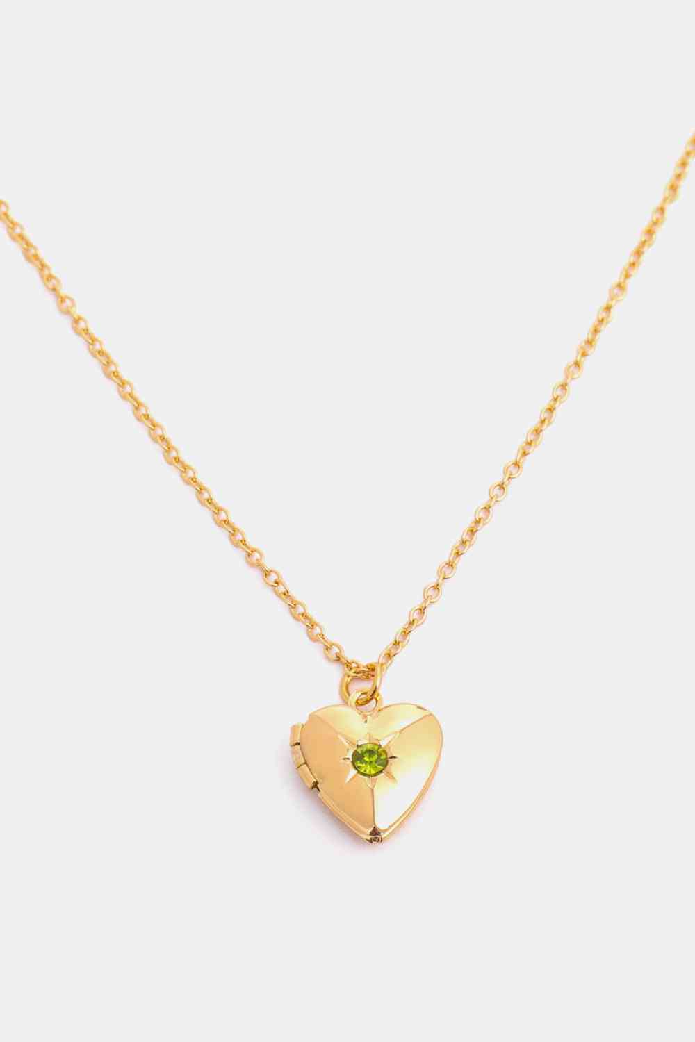 Zircon Heart Shape 14K Gold-Plated Pendant Necklace - AllIn Computer