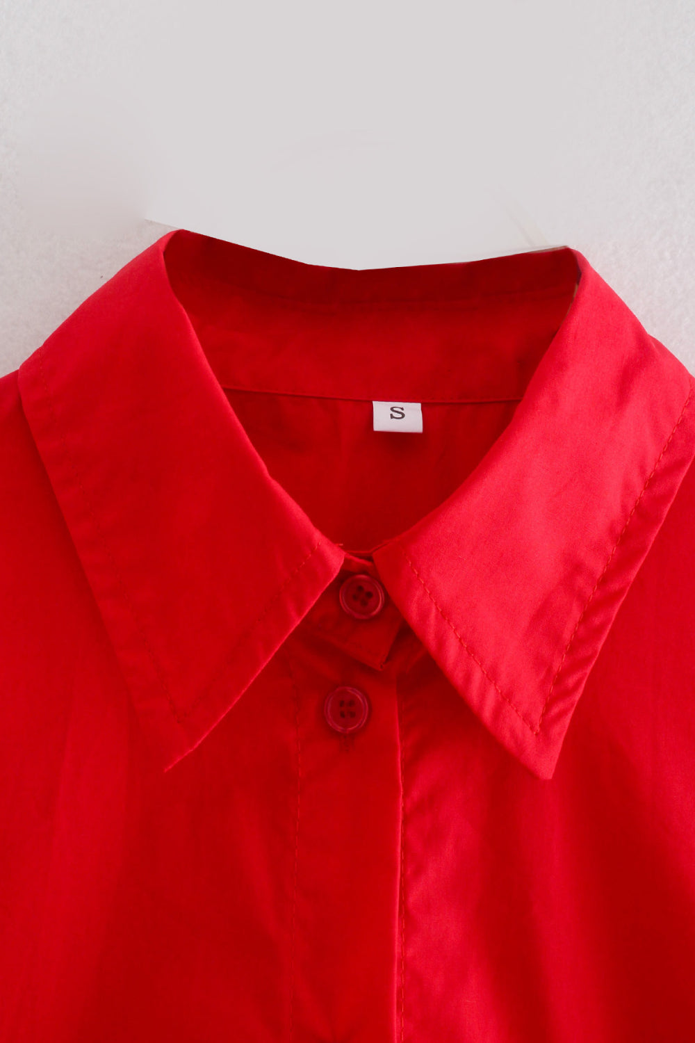 Dropped Shoulder Slit Shirt - AllIn Computer