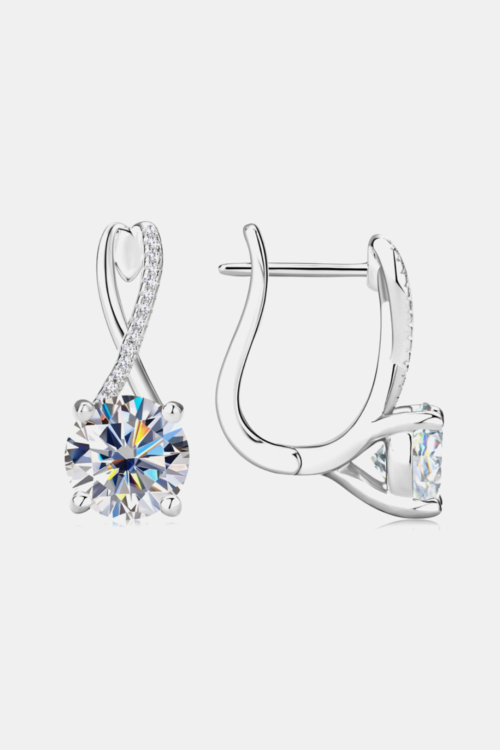 4 Carat Moissanite 925 Sterling Silver Earrings - AllIn Computer