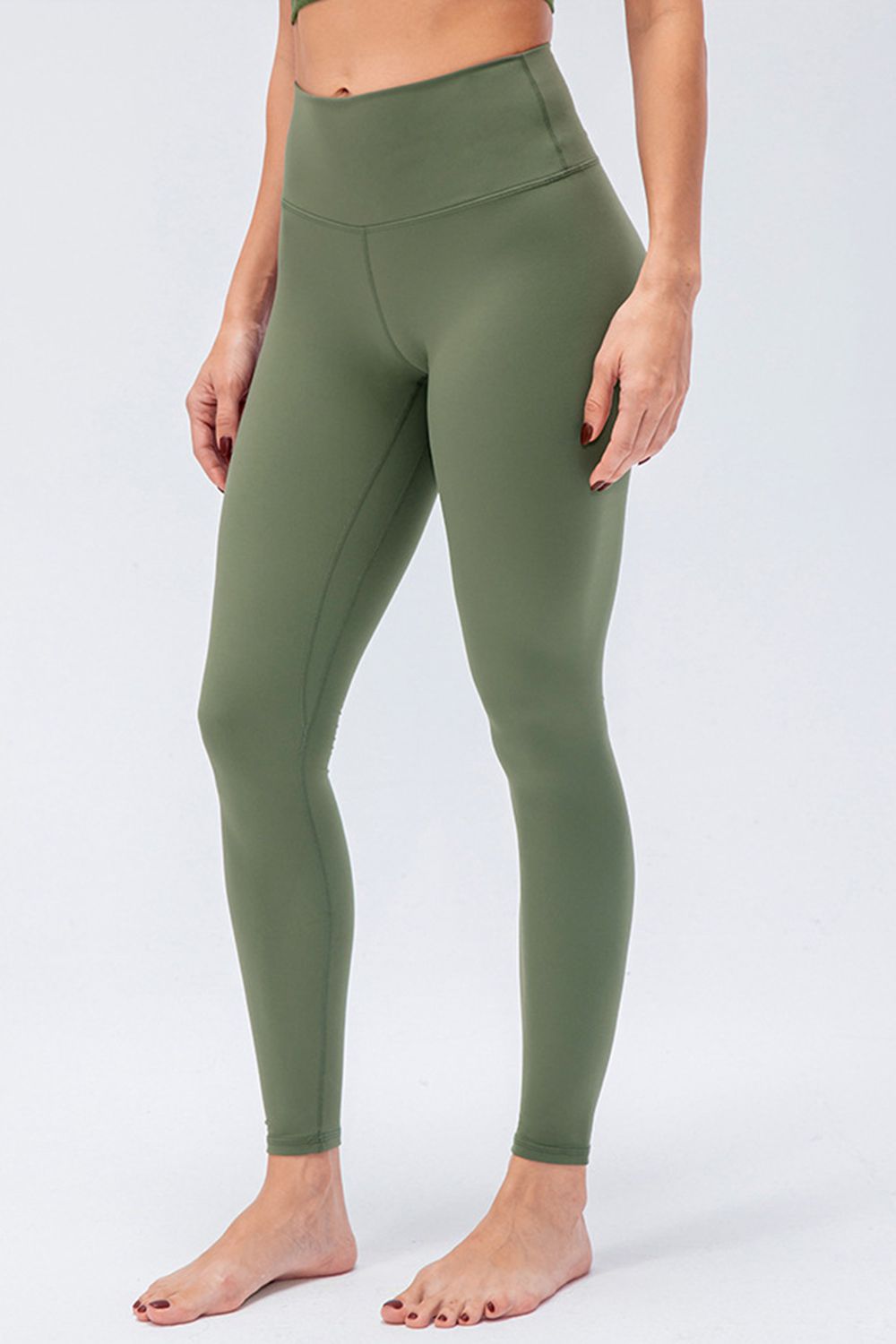 Wide Waistband Slim Fit Active Leggings - AllIn Computer