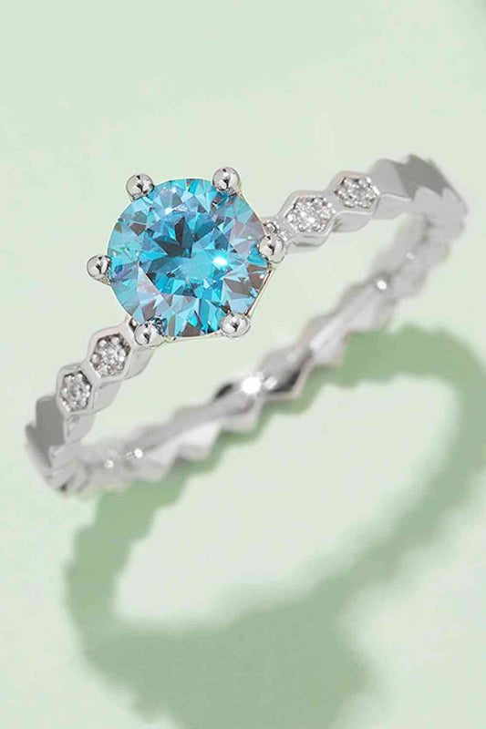 1 Carat Moissanite 6-Prong 925 Sterling Silver Ring - AllIn Computer