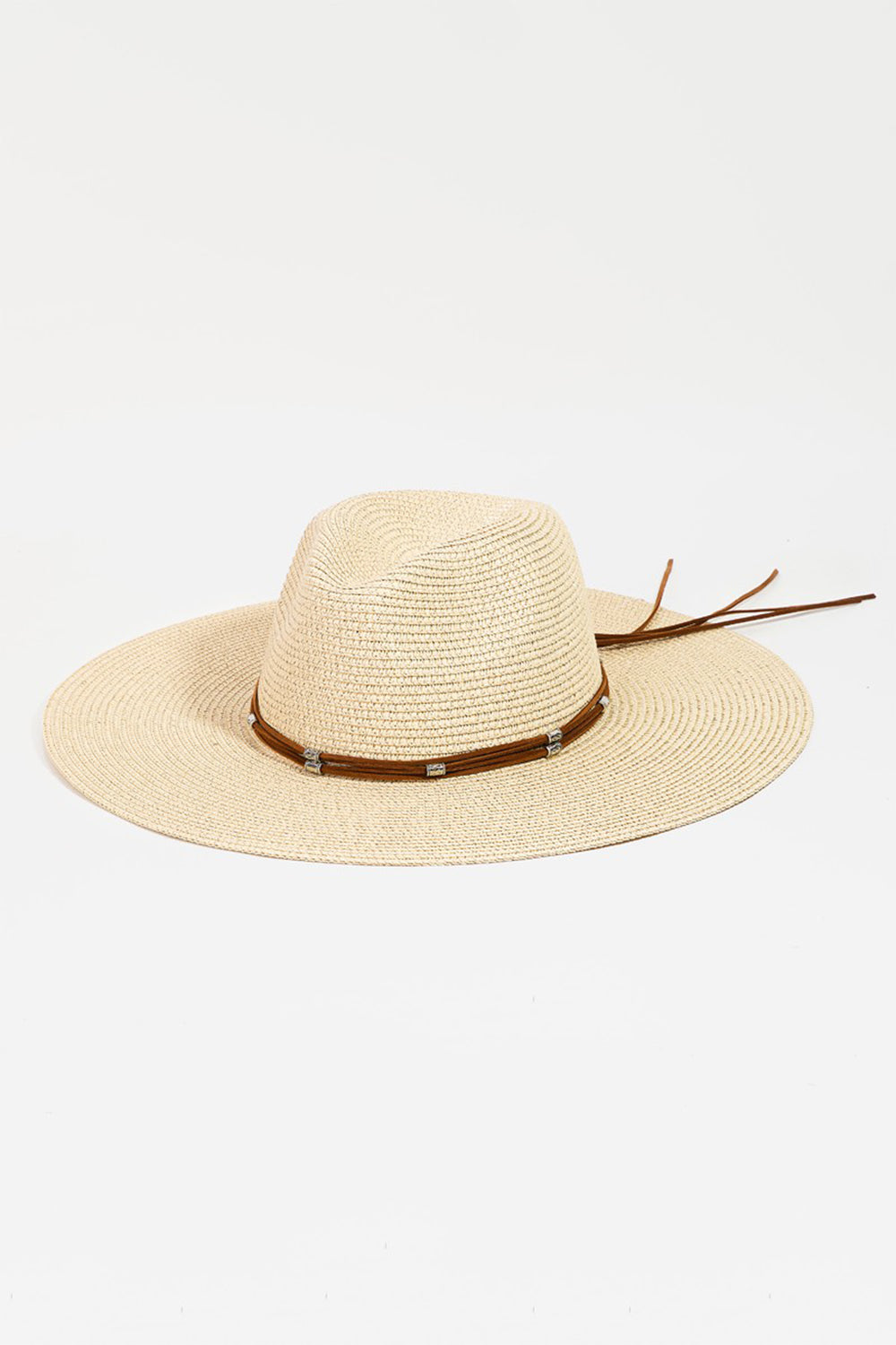 Fame Rope Strap Wide Brim Weave Hat - AllIn Computer
