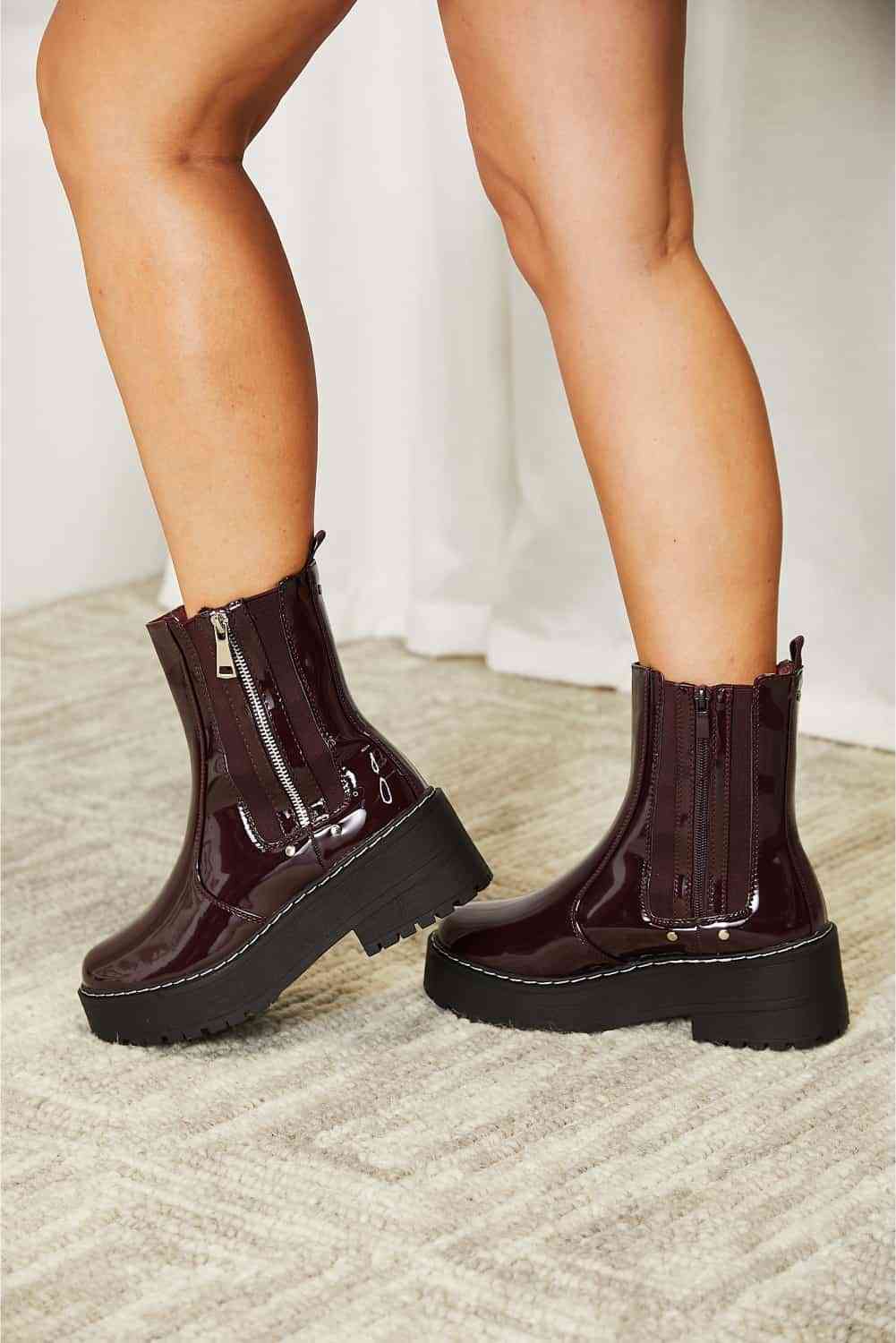 Forever Link Side Zip Platform Boots | CLOTHING,SHOES & ACCESSORIES | boots, Forever Link, platform boots, Ship from USA, shoes | Trendsi