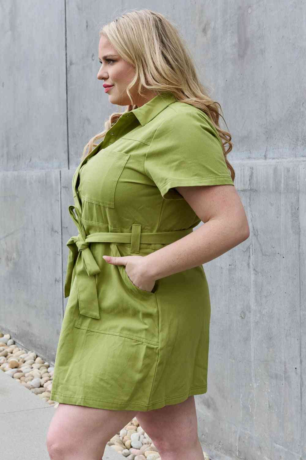 Jady By Jane Stick With Me Full Size Button Down Dress - AllIn Computer