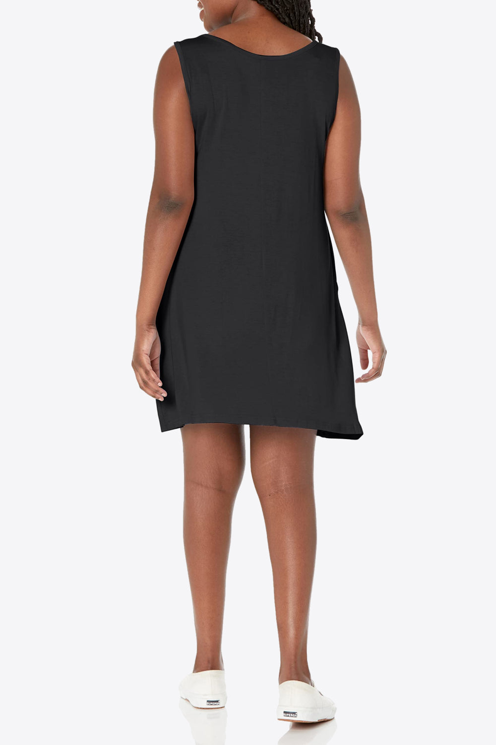 Full Size Round Neck Sleeveless Dress with Pockets - AllIn Computer