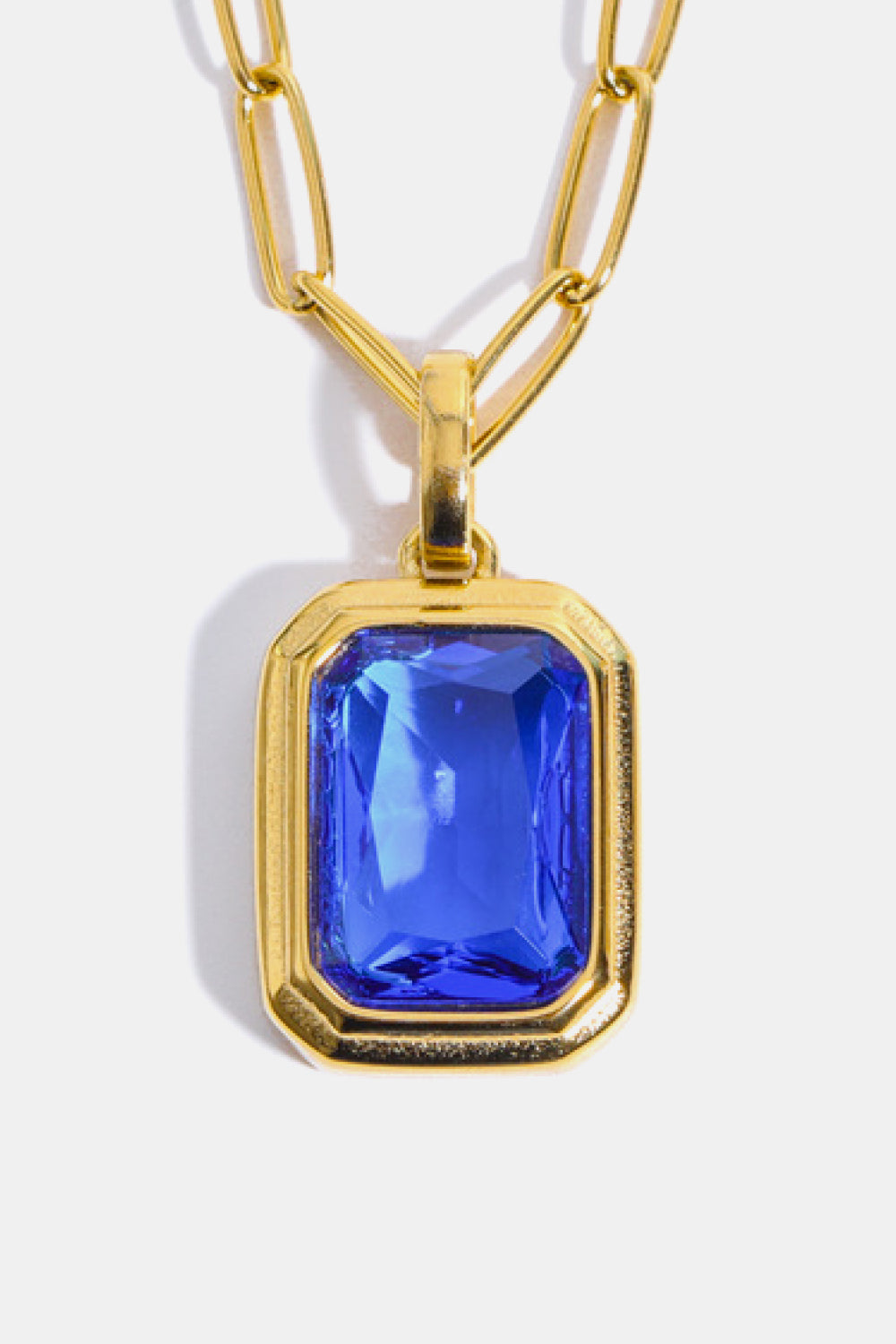 Zircon 18K Gold-Plated Geometrical Shape Pendant Necklace - AllIn Computer